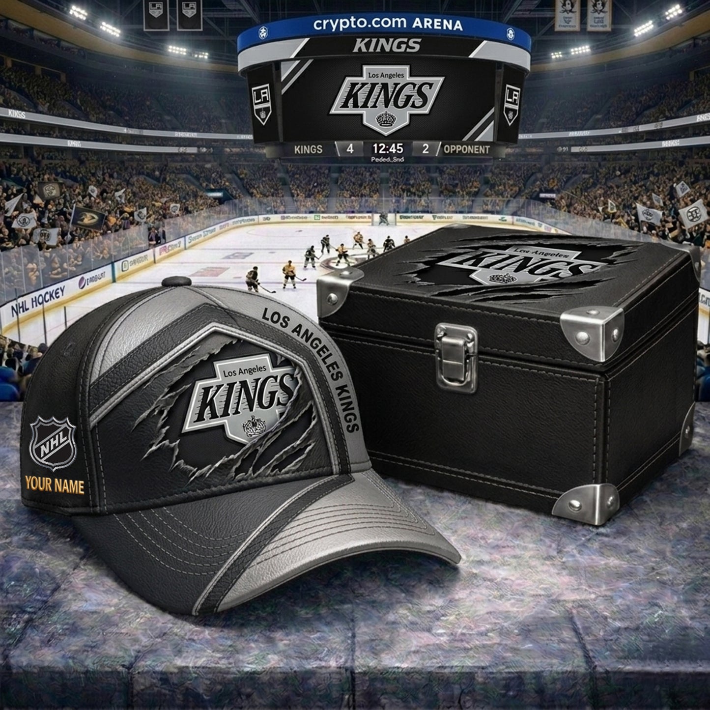 PREMIUM NHL X LAK CRACK CUSTOM NAME V3 HAT NDT NHM 170426