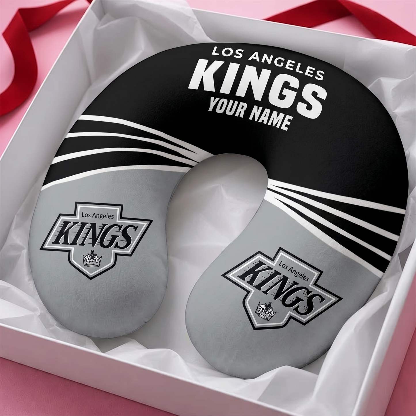 PREMIUM NHL X LAK Neck Pillow Custome Name For Fan NDT VHM 150526