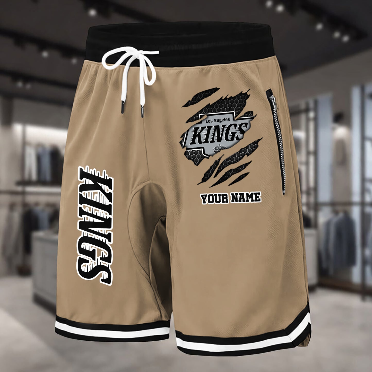 PREMIUM NHL X LAK Summer Fitness Breathable Basketball Shorts NDT NHM 240426