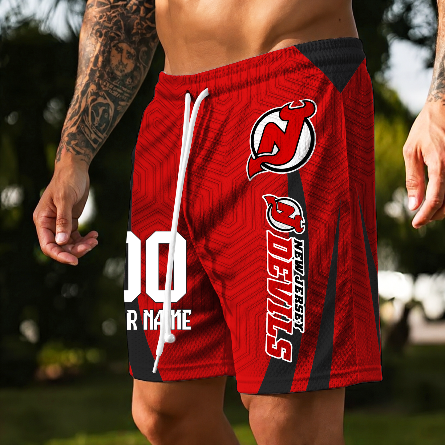PREMIUM NHL X NJD Personalized Short Pants For Summer Holiday NDT VHM 150526