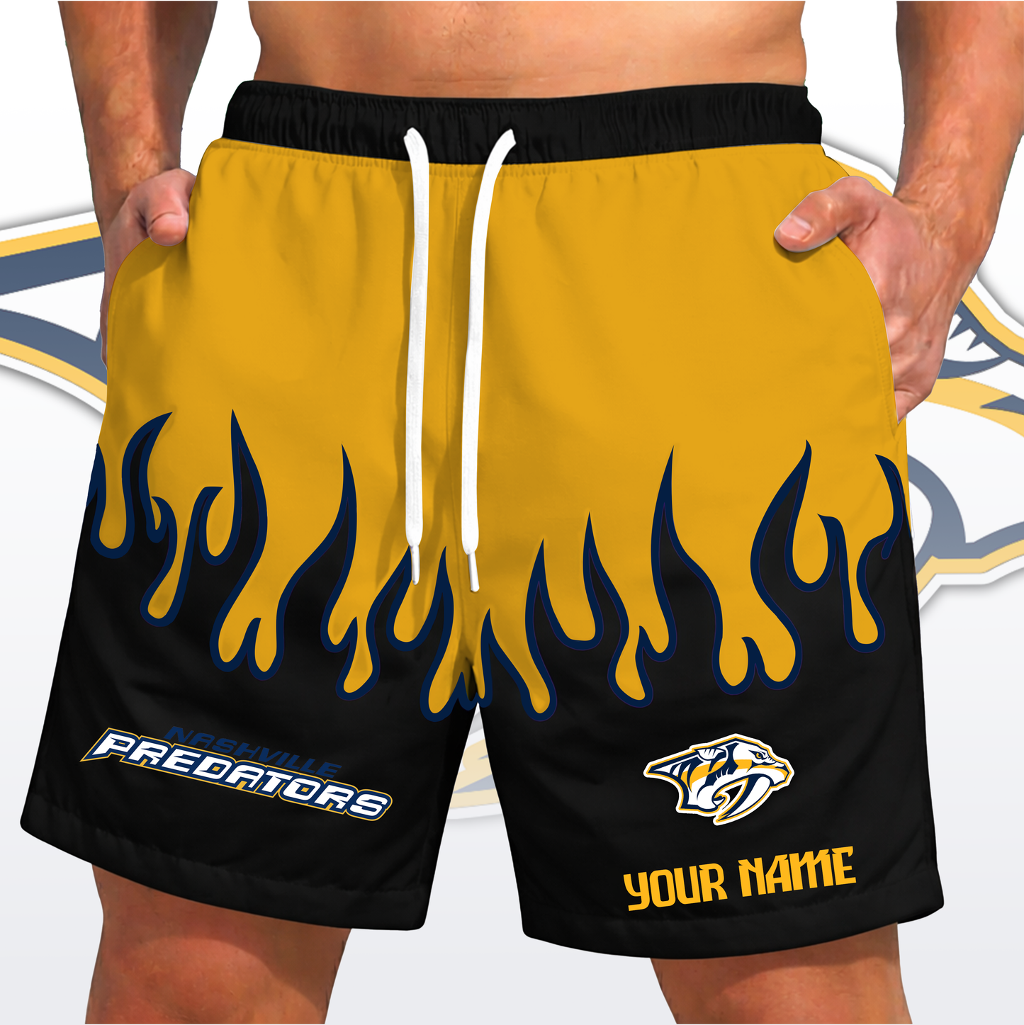 PREMIUM NHL X NP Fire Flame Short Pants Custom Name Limited Edition NDT VHM 200426