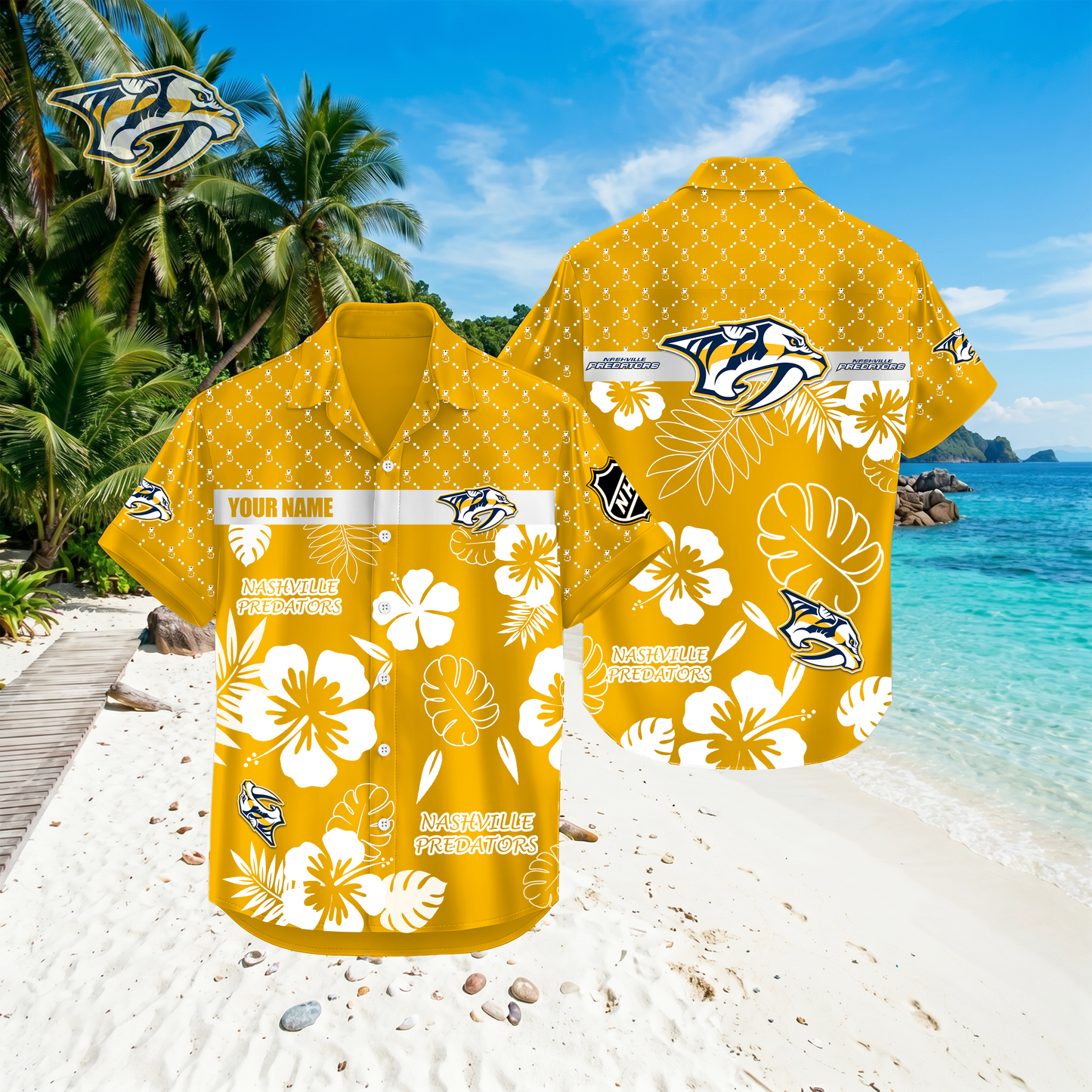 PREMIUM NHL X NP Hawaiian Shirt Custom Name For Summer Holiday NDT VHM 270426