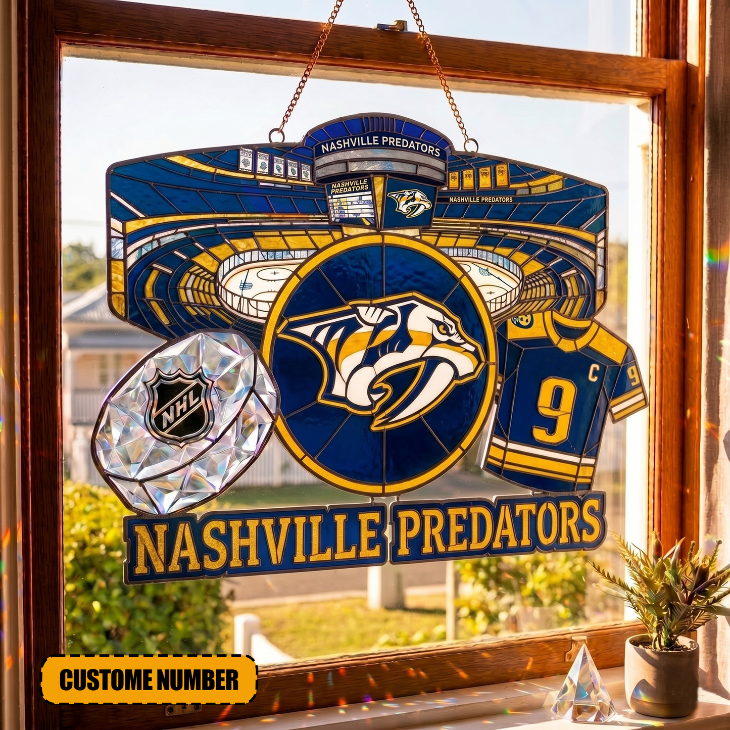 PREMIUM NHL X NP Suncatcher Custom Name Limited Edition NDT VHM 240426