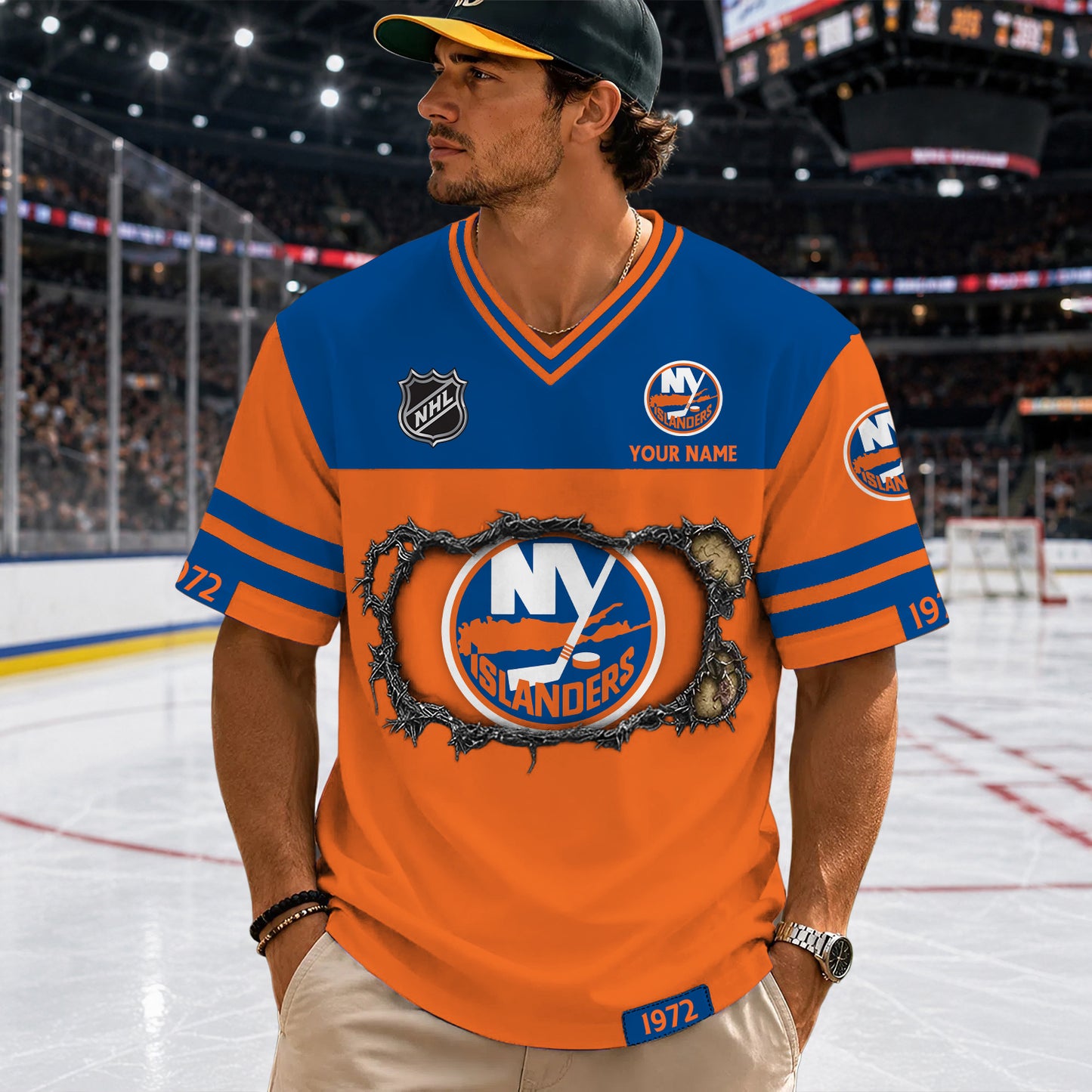 PREMIUM NHL X NYI Streetwear V-neck Shirt Custom Gifts For Fan NDT NHM 290526