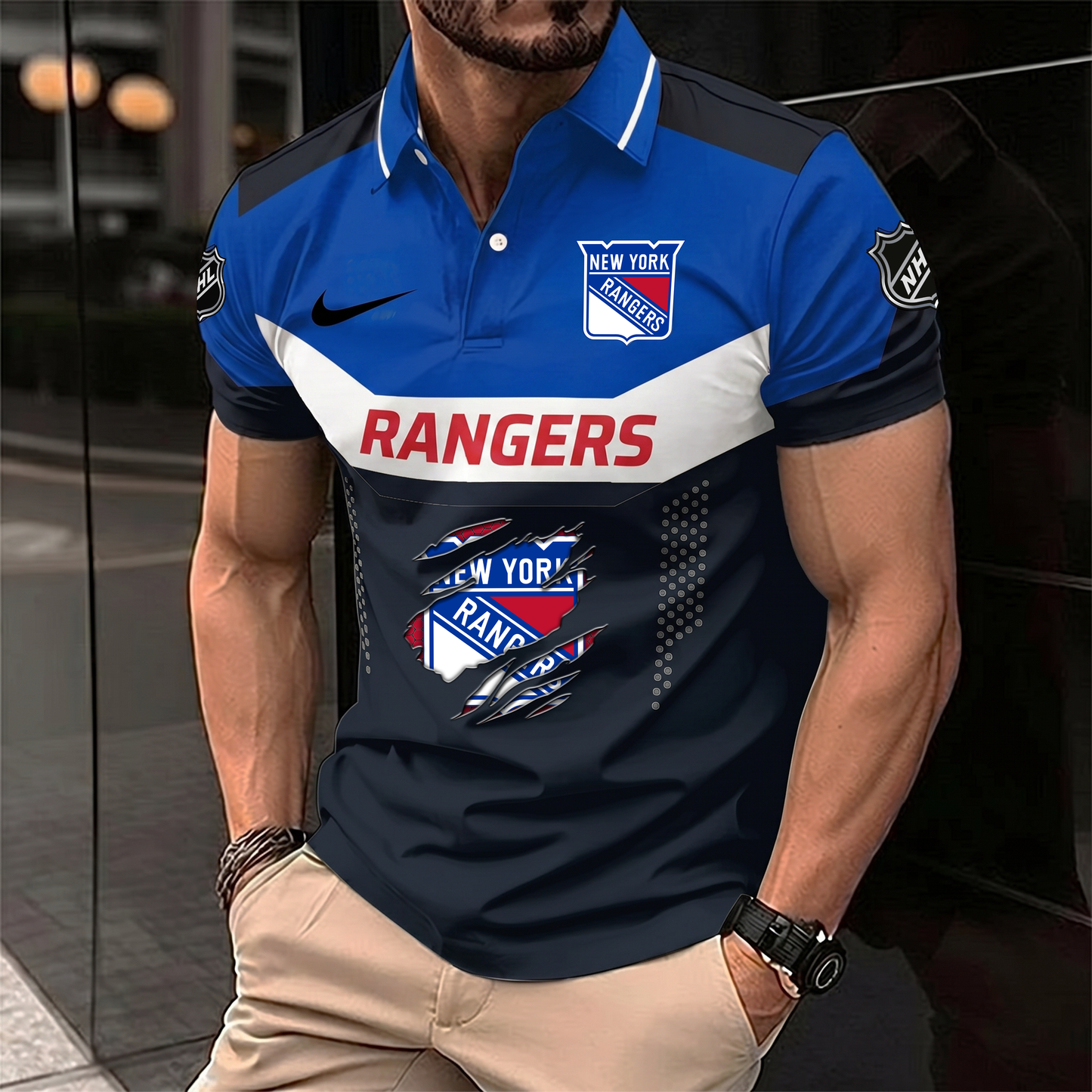 PREMIUM NHL X NYR SHIRT FOR SUMMER HOLIDAY NDT VHM 140526