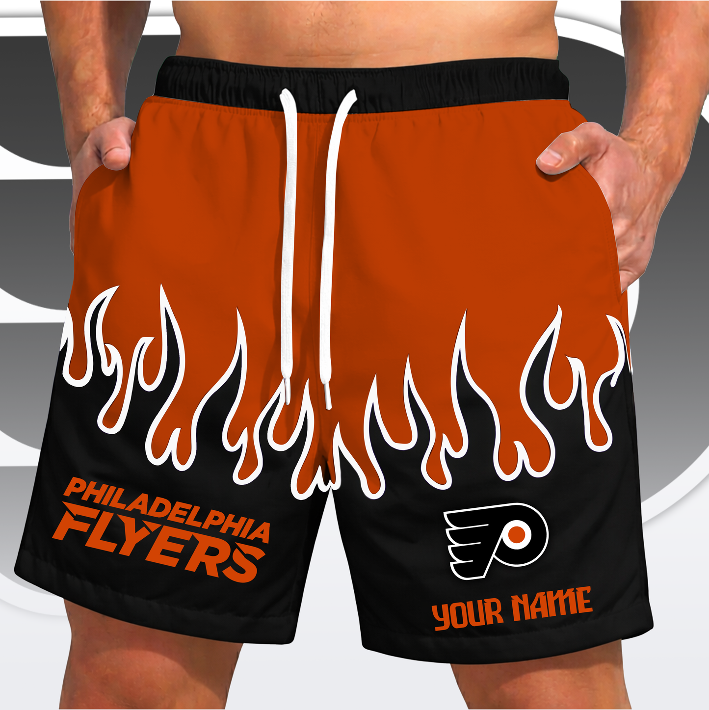 PREMIUM NHL X PF Fire Flame Short Pants Custom Name Limited Edition NDT VHM 200426