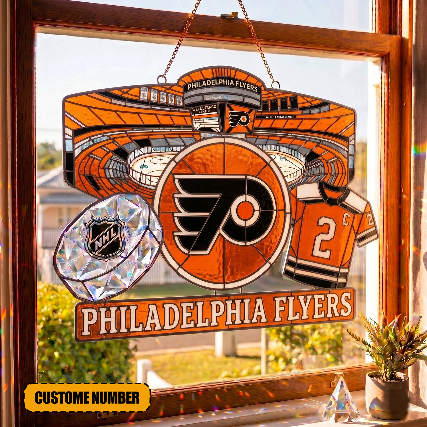 PREMIUM NHL X PF Suncatcher Custom Name Limited Edition NDT VHM 240426
