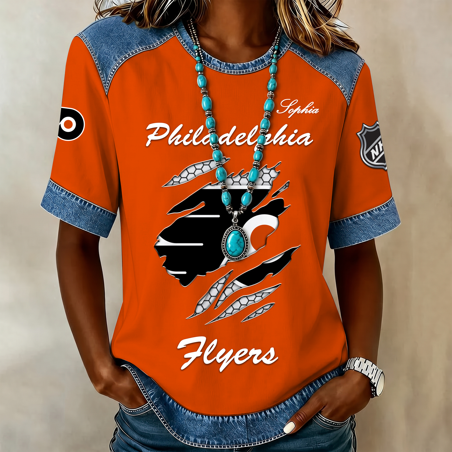PREMIUM NHL X PF Women Retro T Shirt Custom Name Limited Edition NDT VHM 190526