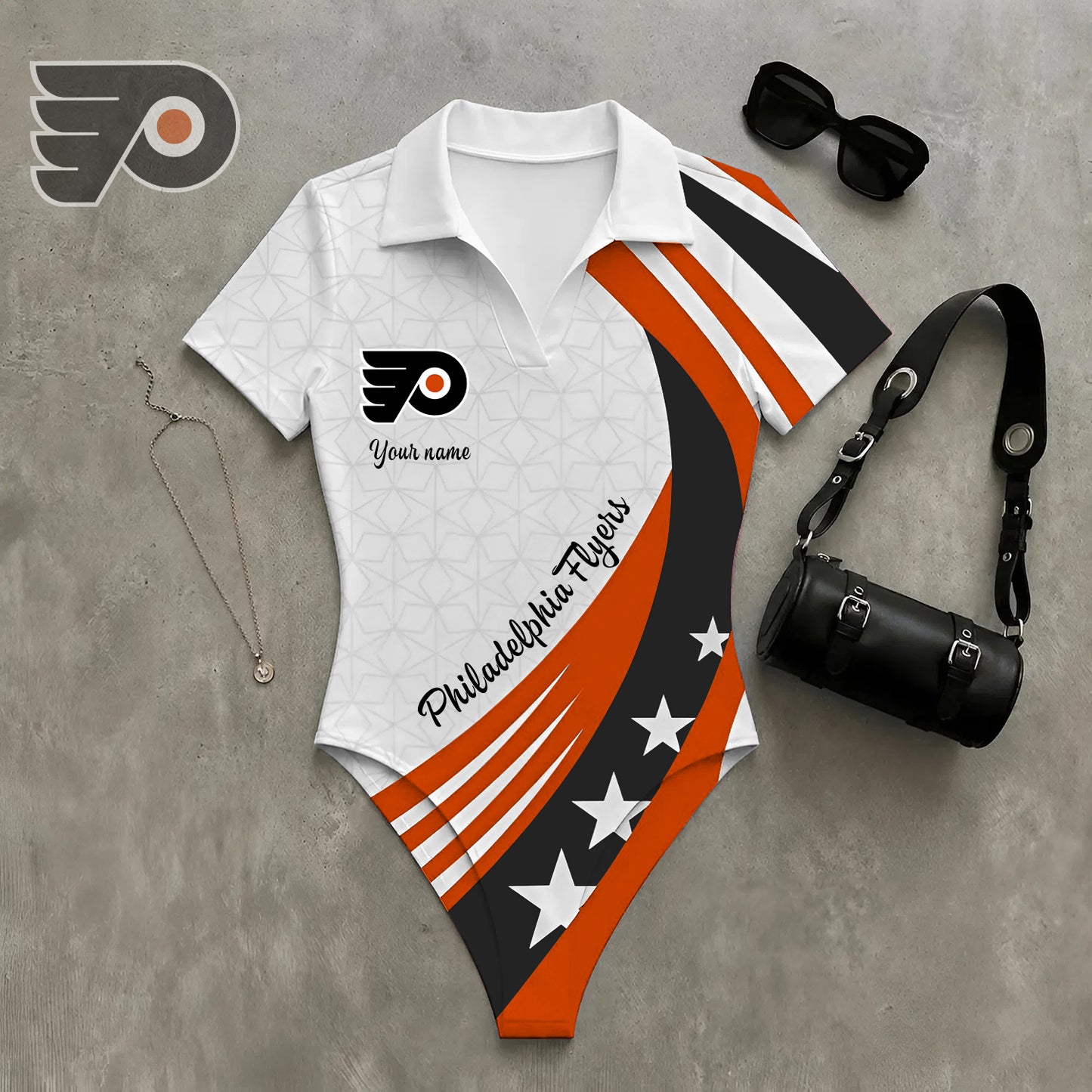 PREMIUM NHL X PF Women‘s Slim-Fit V-Neck Polo Bodysuit NDT NHM 270526
