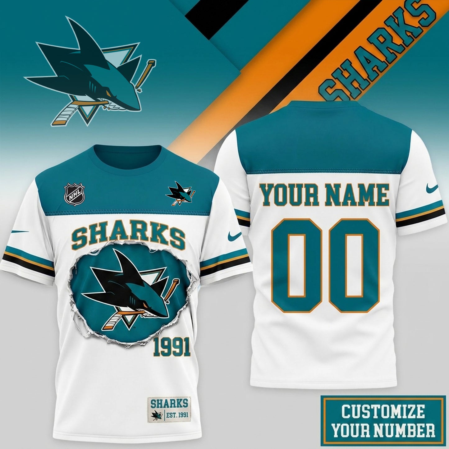 PREMIUM NHL X SJS BESPOKE CRACK SHIRT LIMITED EDITIONS NDT NHM 300526