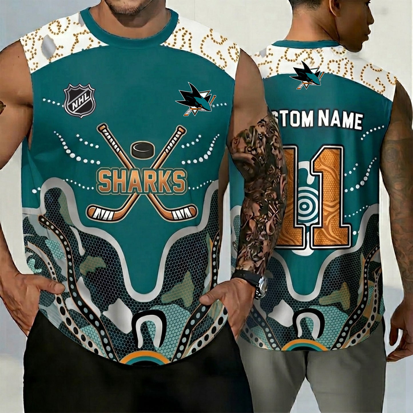 PREMIUM NHL X SJS Personalized Tank Top Limited Editions NDT NHM 160526