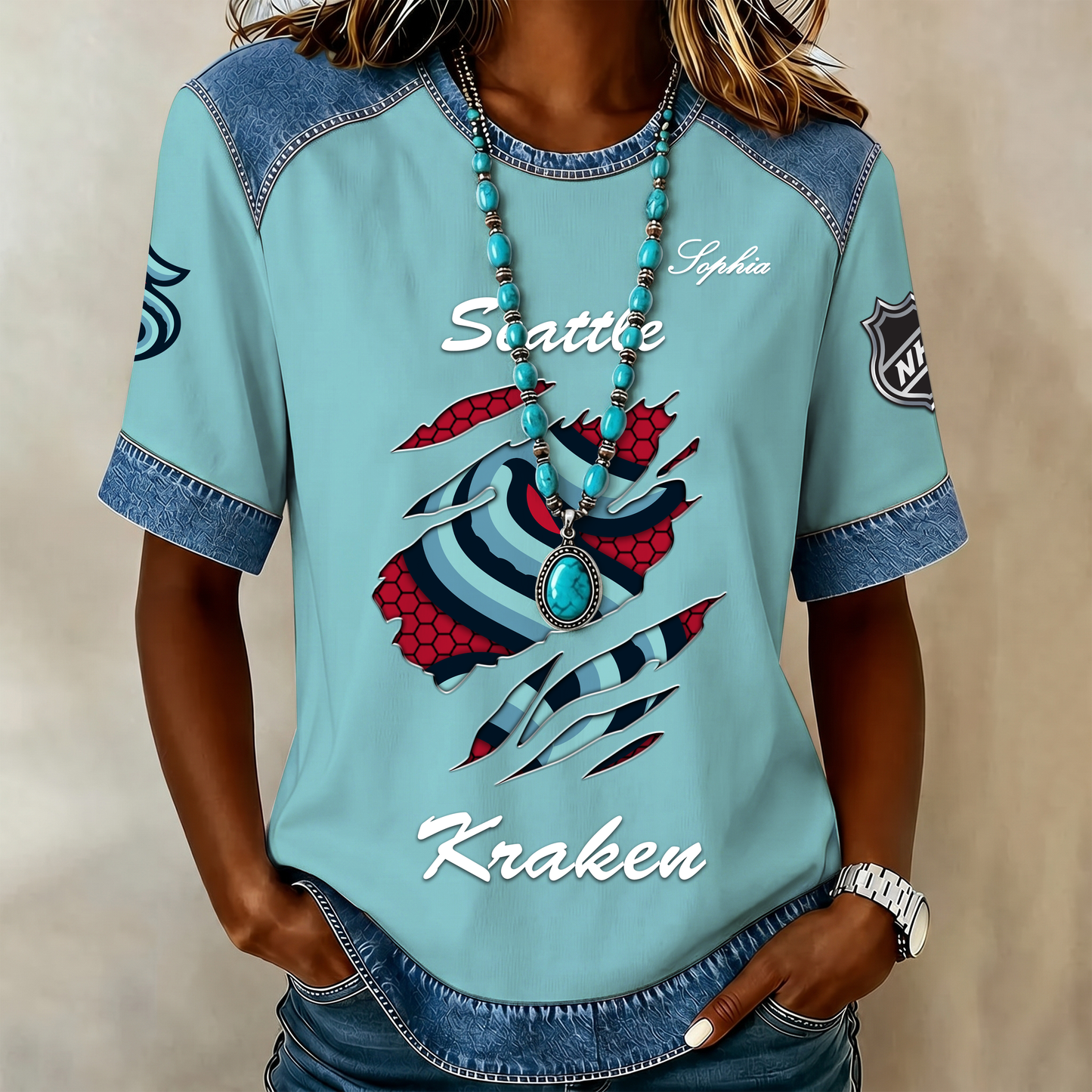 PREMIUM NHL X SK Women Retro T Shirt Custom Name Limited Edition NDT VHM 190526