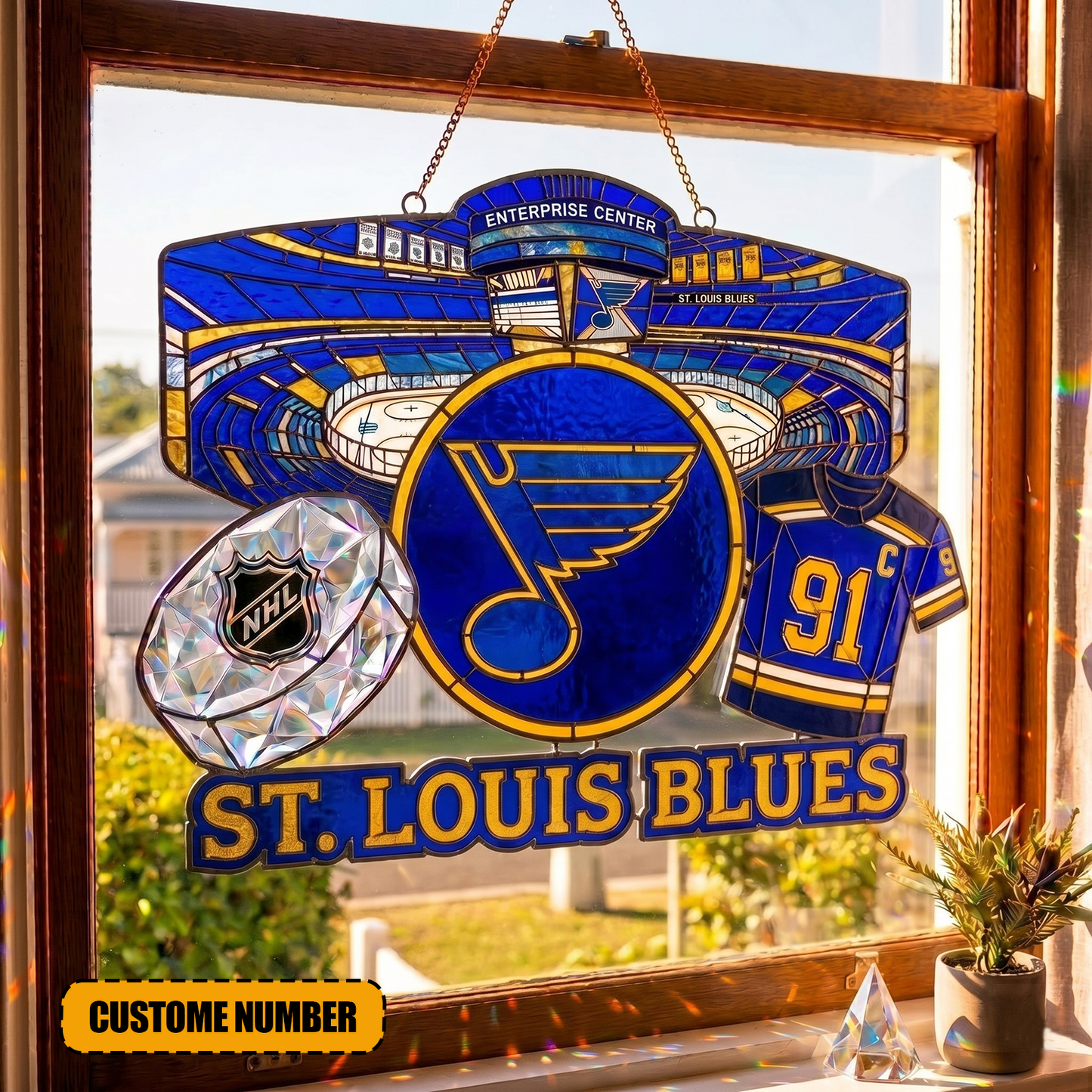PREMIUM NHL X SLB Suncatcher Custom Name Limited Edition NDT VHM 240426