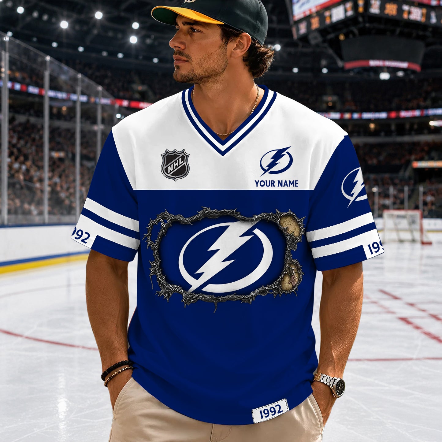 PREMIUM NHL X TBL Streetwear V-neck Shirt Custom Gifts For Fan NDT NHM 290526