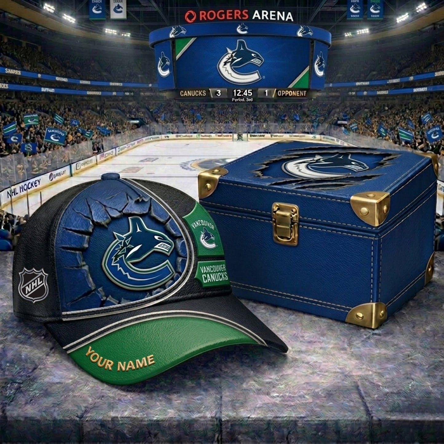 PREMIUM NHL X VC CRACK CUSTOM NAME HAT V303 NDT NHM 150526