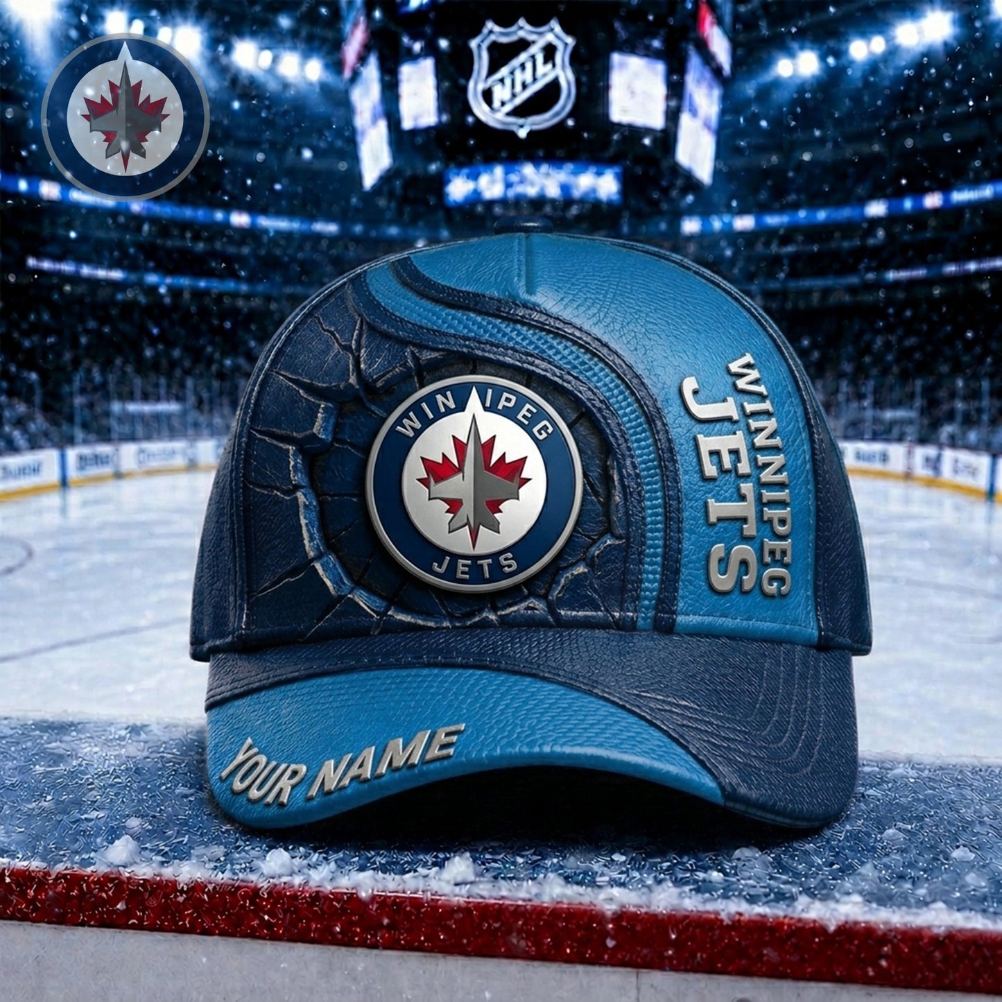 PREMIUM NHL X WJ Embroidered Hockey Custom Name HAT NDT NHM 250526