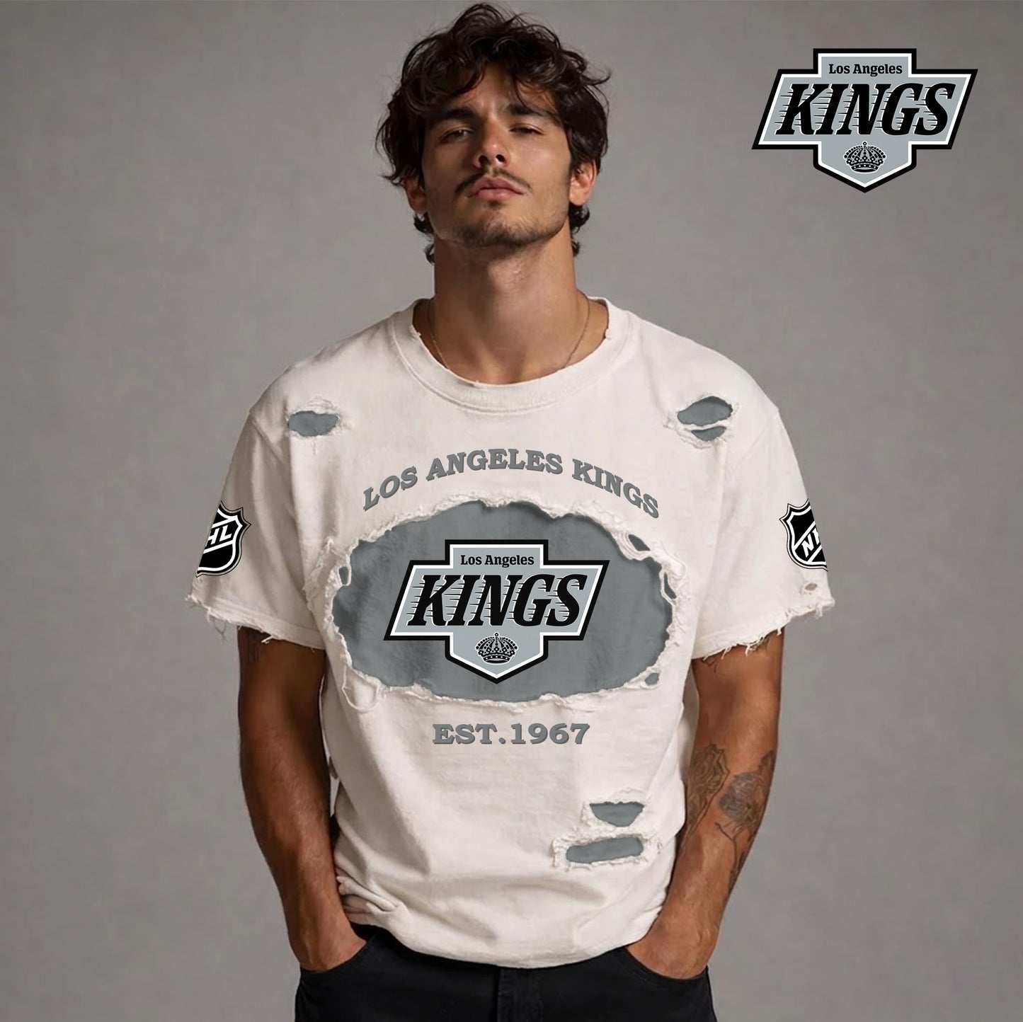 PREMIUM NHL x LAK RETRO WASH SHIRT NDT NTN 080426