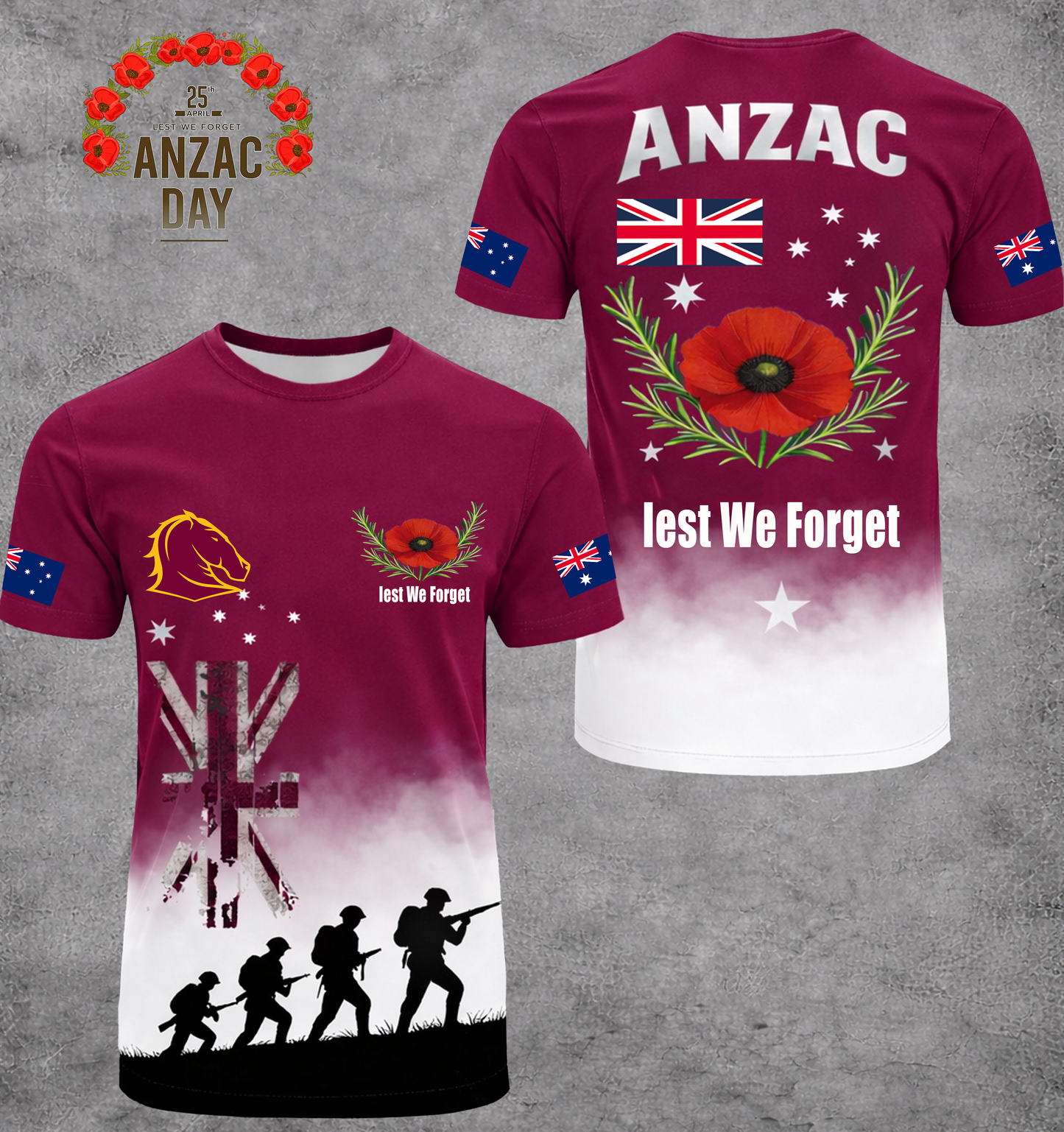 PREMIUM NRL X BB ANZAC DAY SHIRT LIMITED EDITION NDT VHM