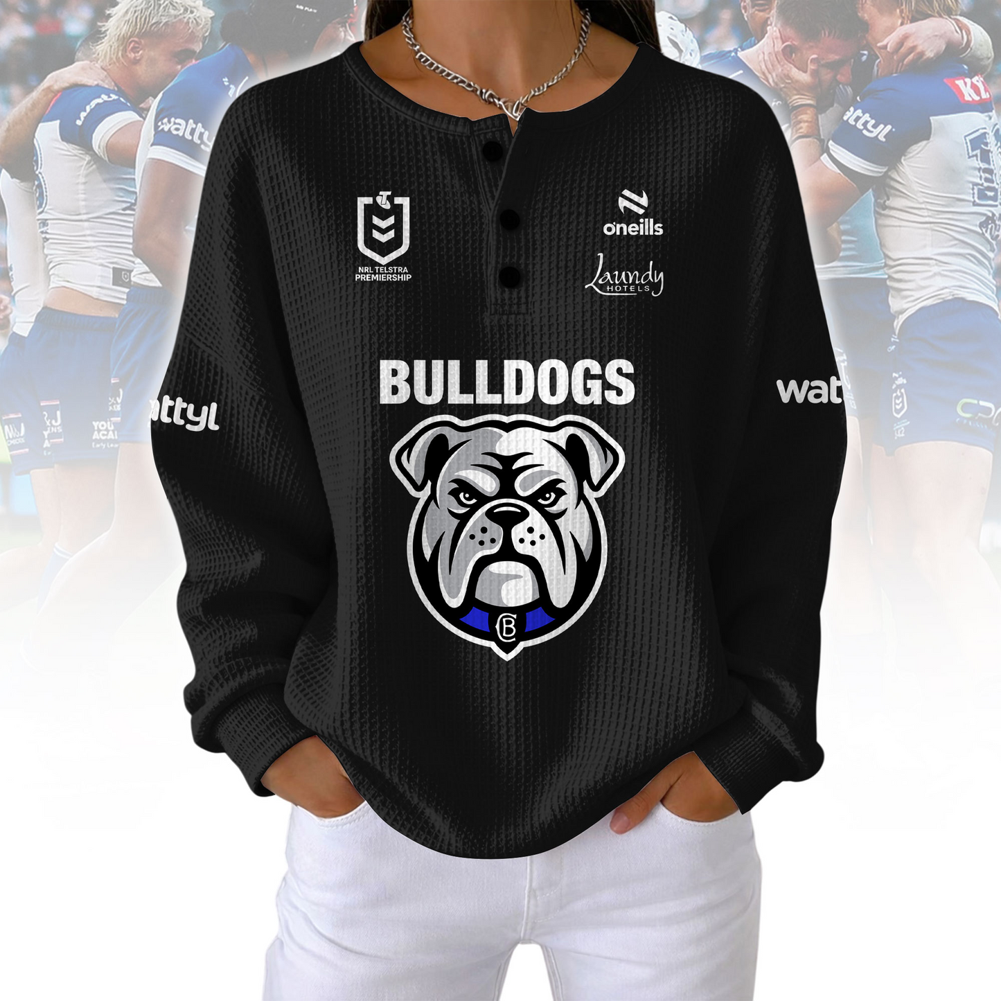 PREMIUM NRL X CBB Woman Waffle Classic Hoodie NDT NQK 240326