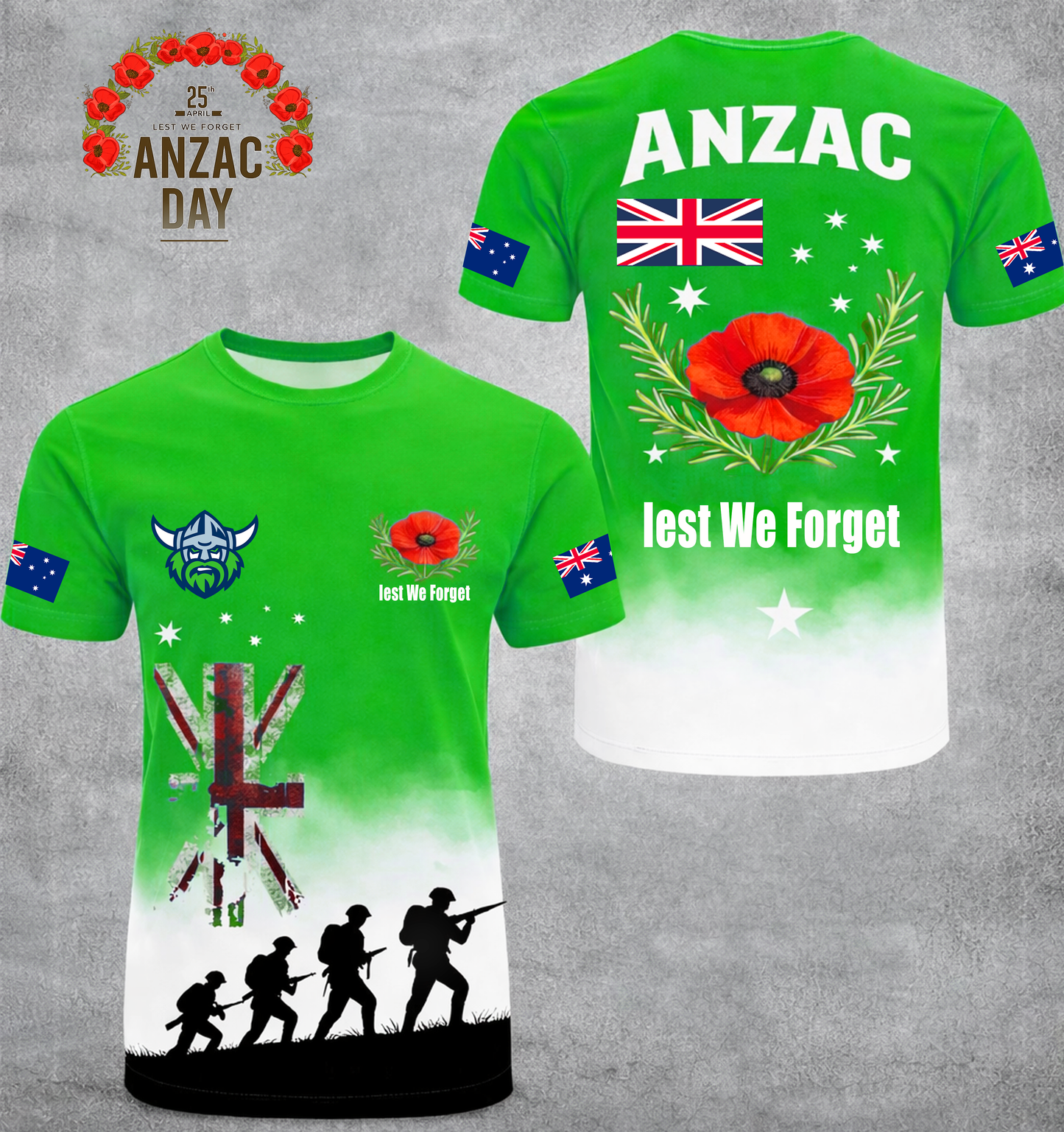 PREMIUM NRL X CR ANZAC DAY SHIRT LIMITED EDITION NDT VHM