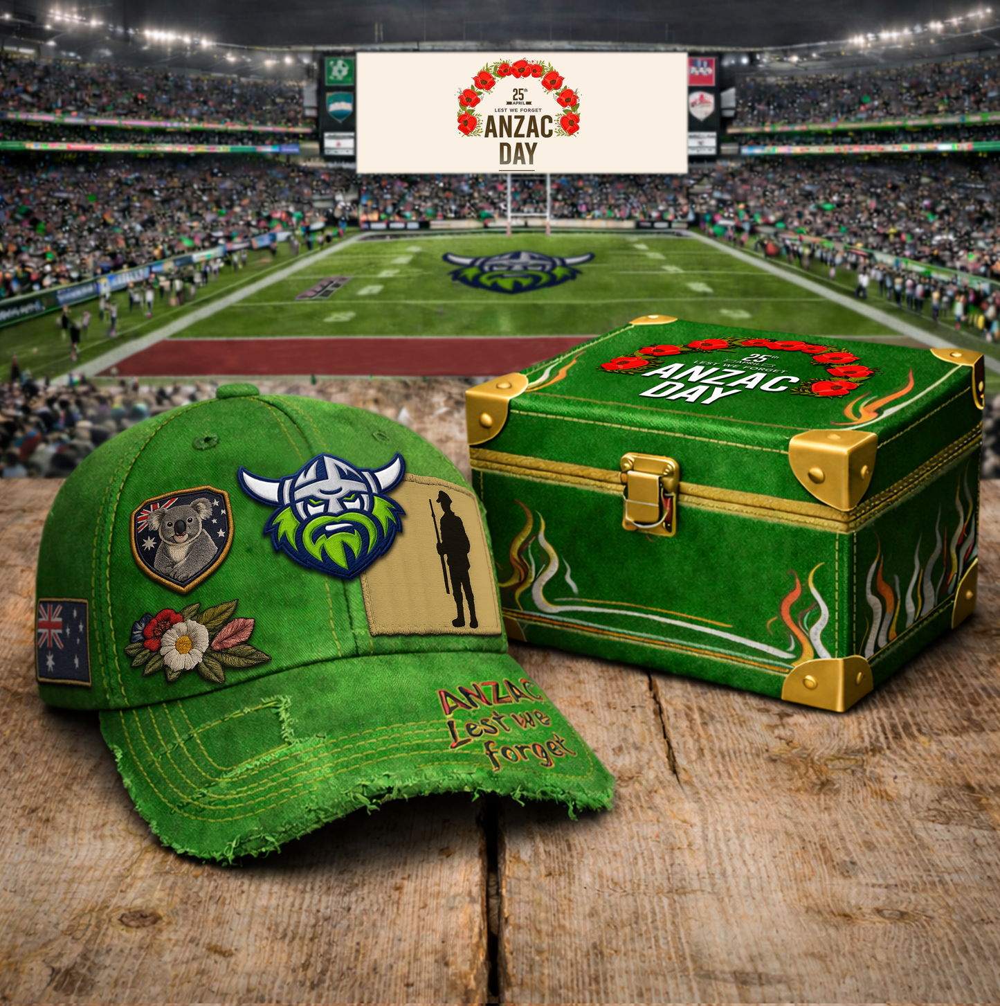 PREMIUM NRL X CR RETRO ANZAC DAY CAP LIMITED EDITION NDT VHM
