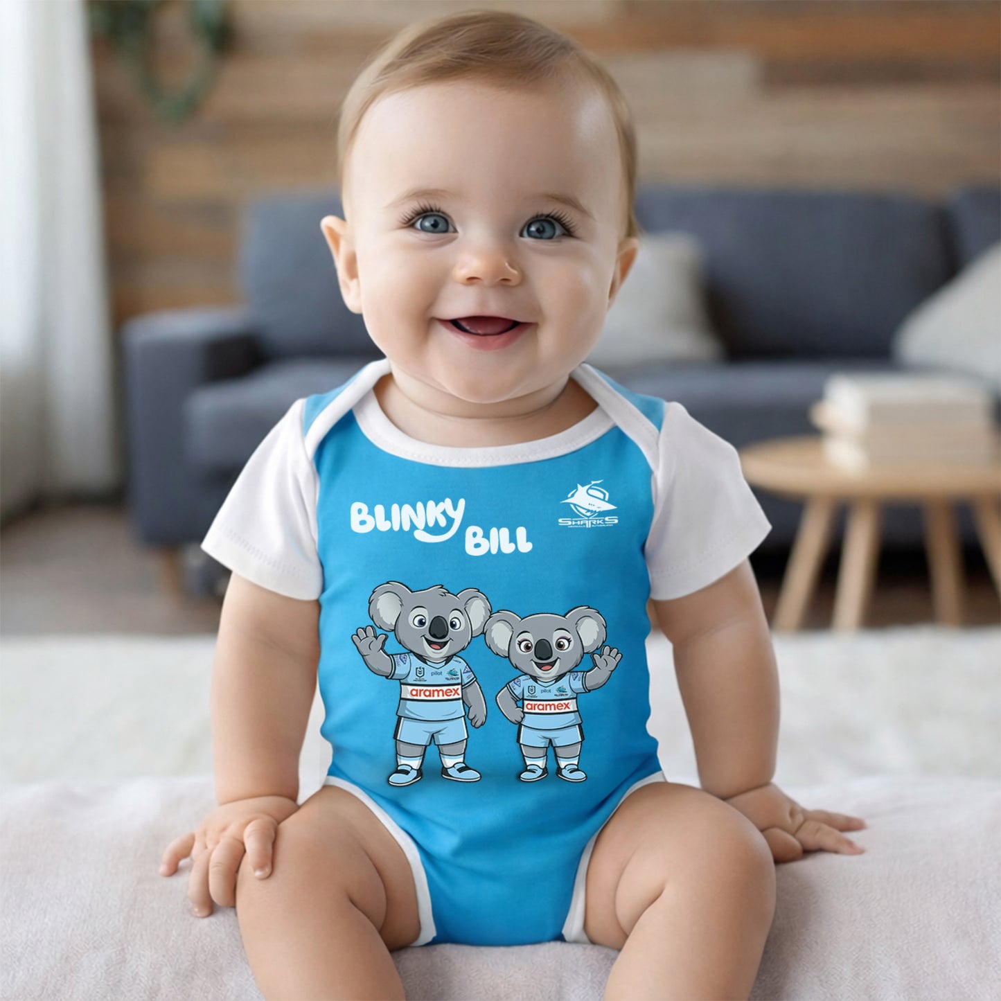 PREMIUM NRL X CS BLINKY BILL Baby Romper Custom Name For Kids NDT LVH 130426 1