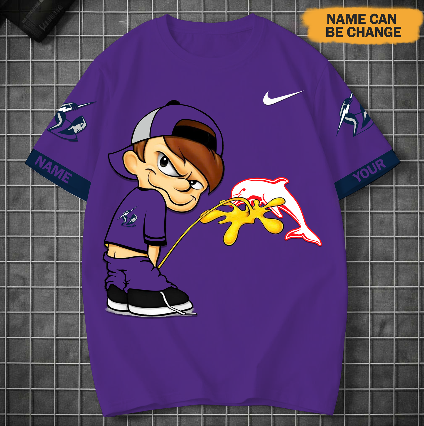 PREMIUM NRL X MS Funny Peeing Boy New Tshirt Custom Name NDT VHM 160426