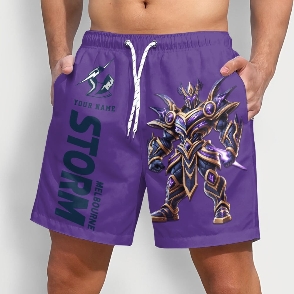 PREMIUM NRL X MS Sport Style Mascot Men Short Pants Custom NAME NDT NQK