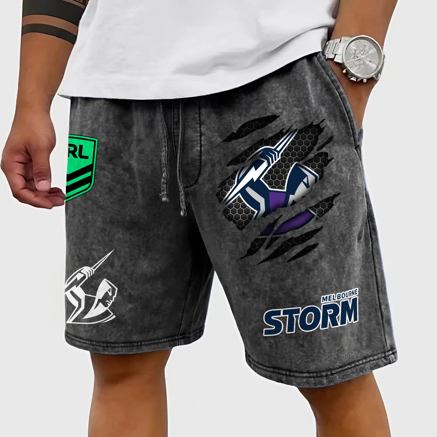 PREMIUM NRL X MS Wash Shorts FOR SUMMER HOLIDAY NDT NHM 030426
