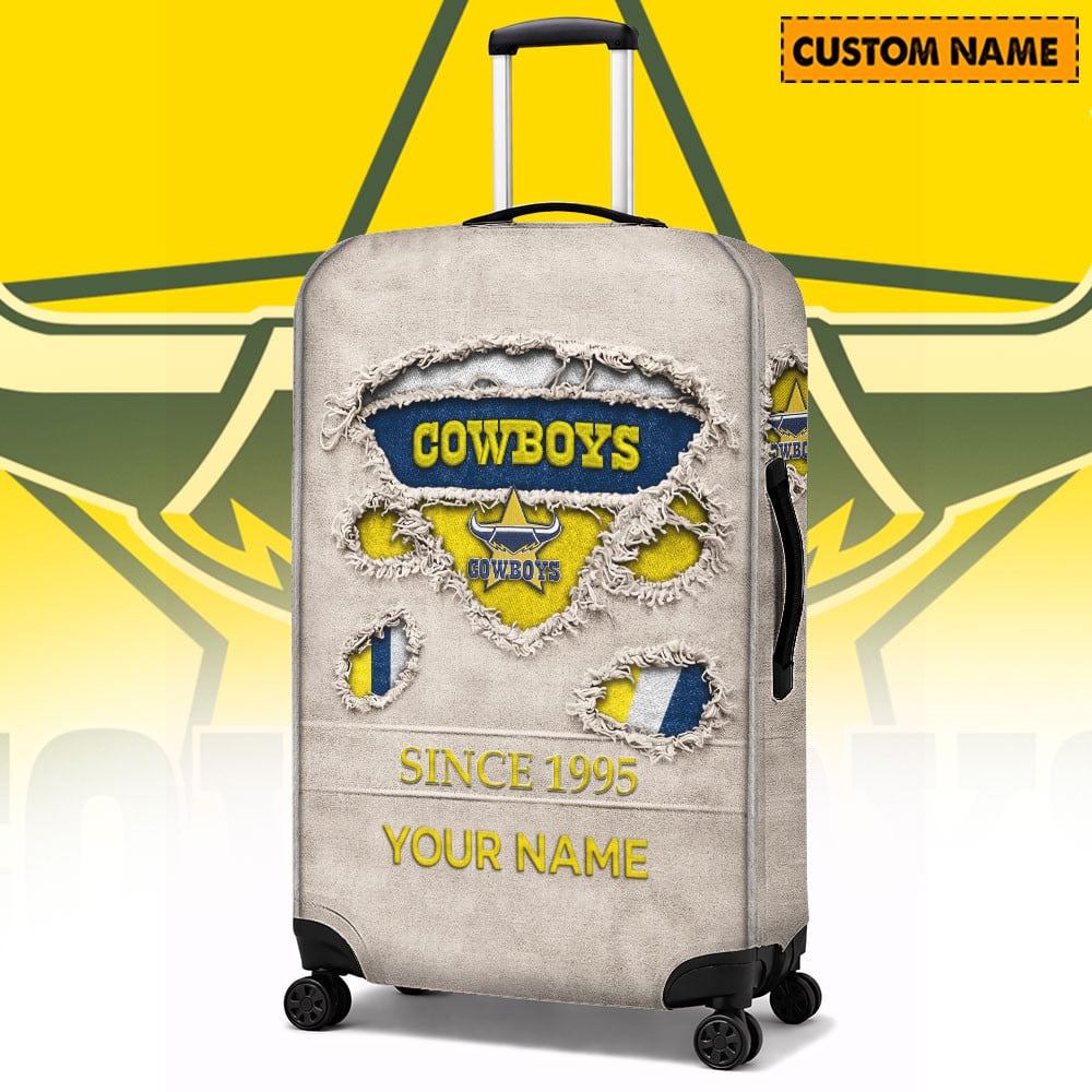 PREMIUM NRL X NQC Vintage Luggage Cover Custom Name NDT LVH 310326