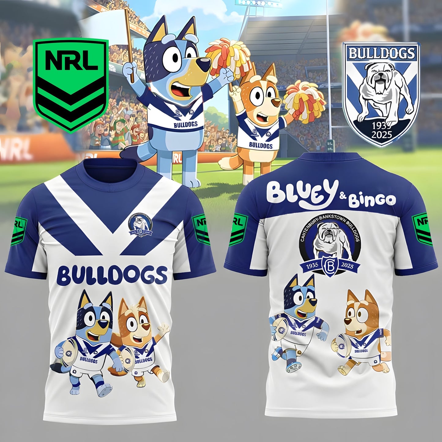 PREMIUM NRL X CB Bluey & Bingo POLO SHIRT – Limited 2026 NDT LVH