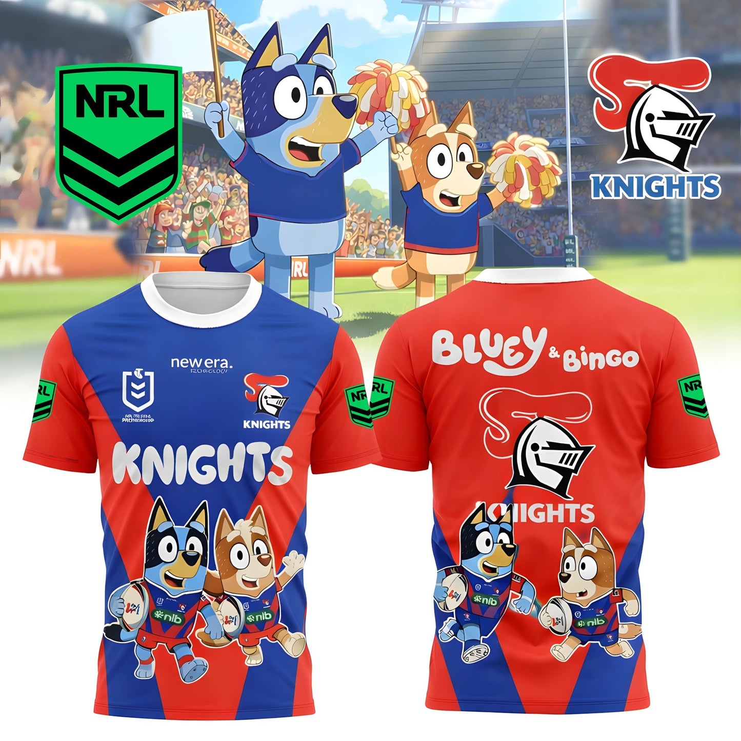PREMIUM NRL X NK Bluey & Bingo POLO SHIRT – Limited 2026 NDT LVH