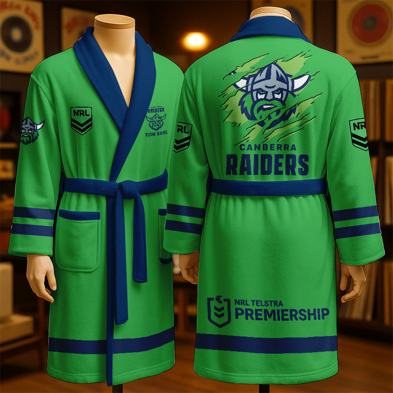 PREMIUM NRL X CR New Style Royal Fleece Bathrobe Personalized NDT LVH 260226