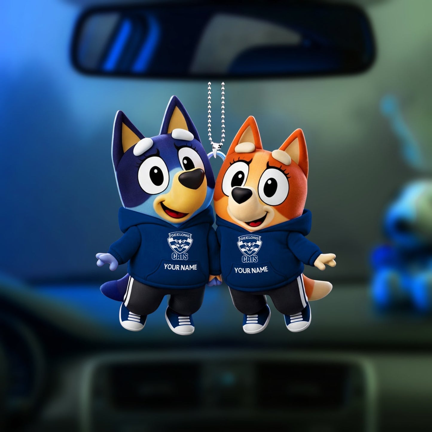PREMIUM GEE X Bluey & Bingo Car Ornament NDT NHM 040326
