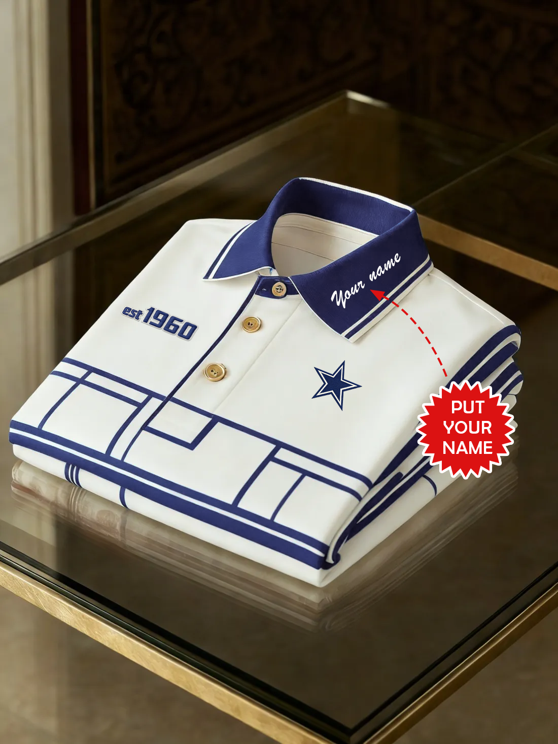 PREMIUM NFL X DC ROYAL CLASSIC POLO SHIRT NDT NTN 250226