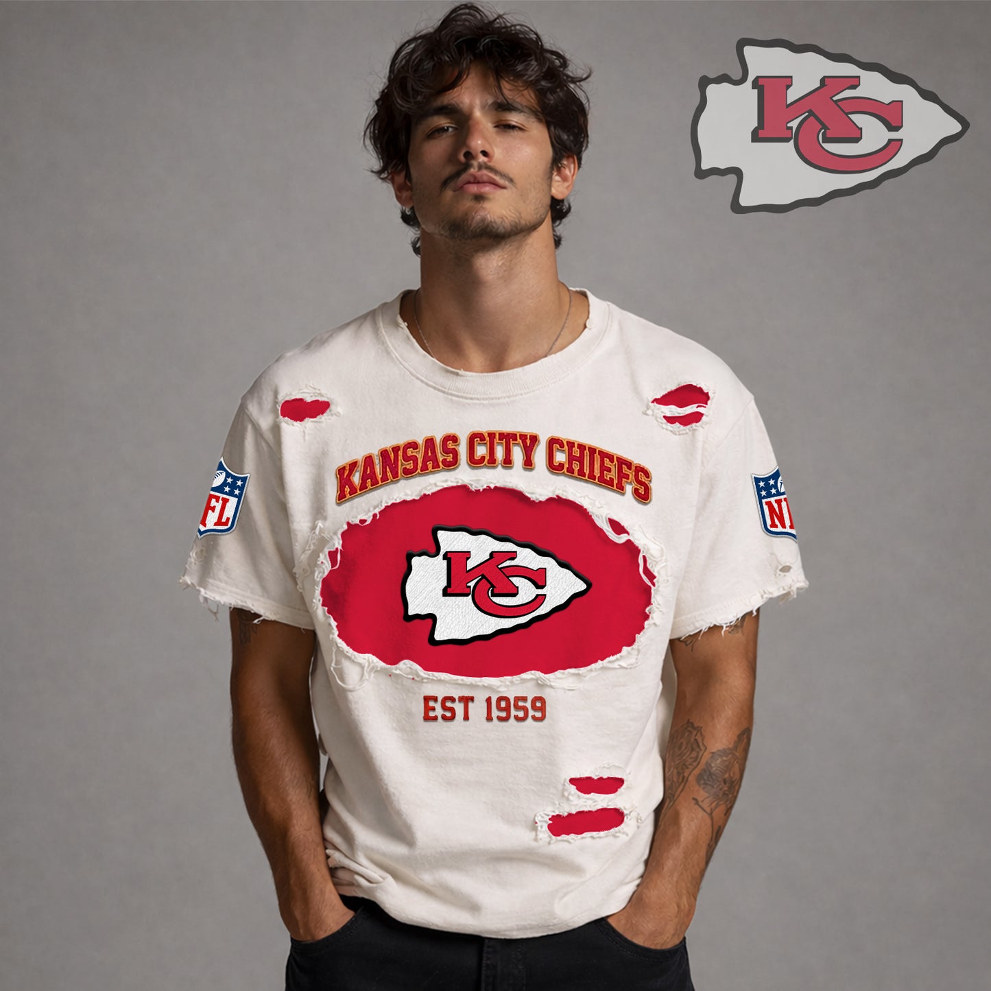PREMIUM NFL X KCC RETRO VINTAGE SHIRT LIMITED EDITION NDT NHM 0604026