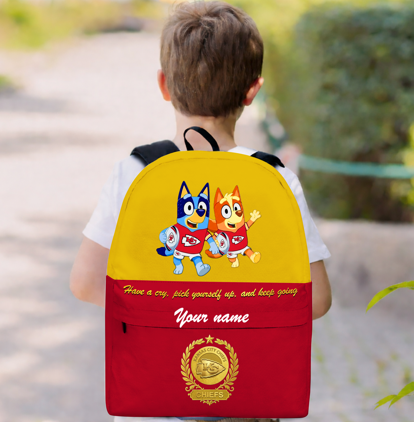 PREMIUM NFL X KCC Schoolbag Bluey & Bingo Personalized Gifts For Son Limited Edition NDT VHM 050326