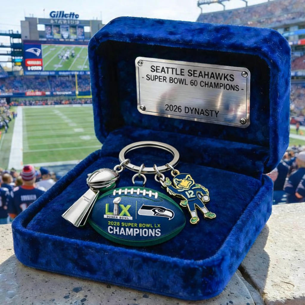 PREMIUM NFL X SEA Super Bowl LX (2026) Championship Commemorative Keychain V2 NDT VHM 100226