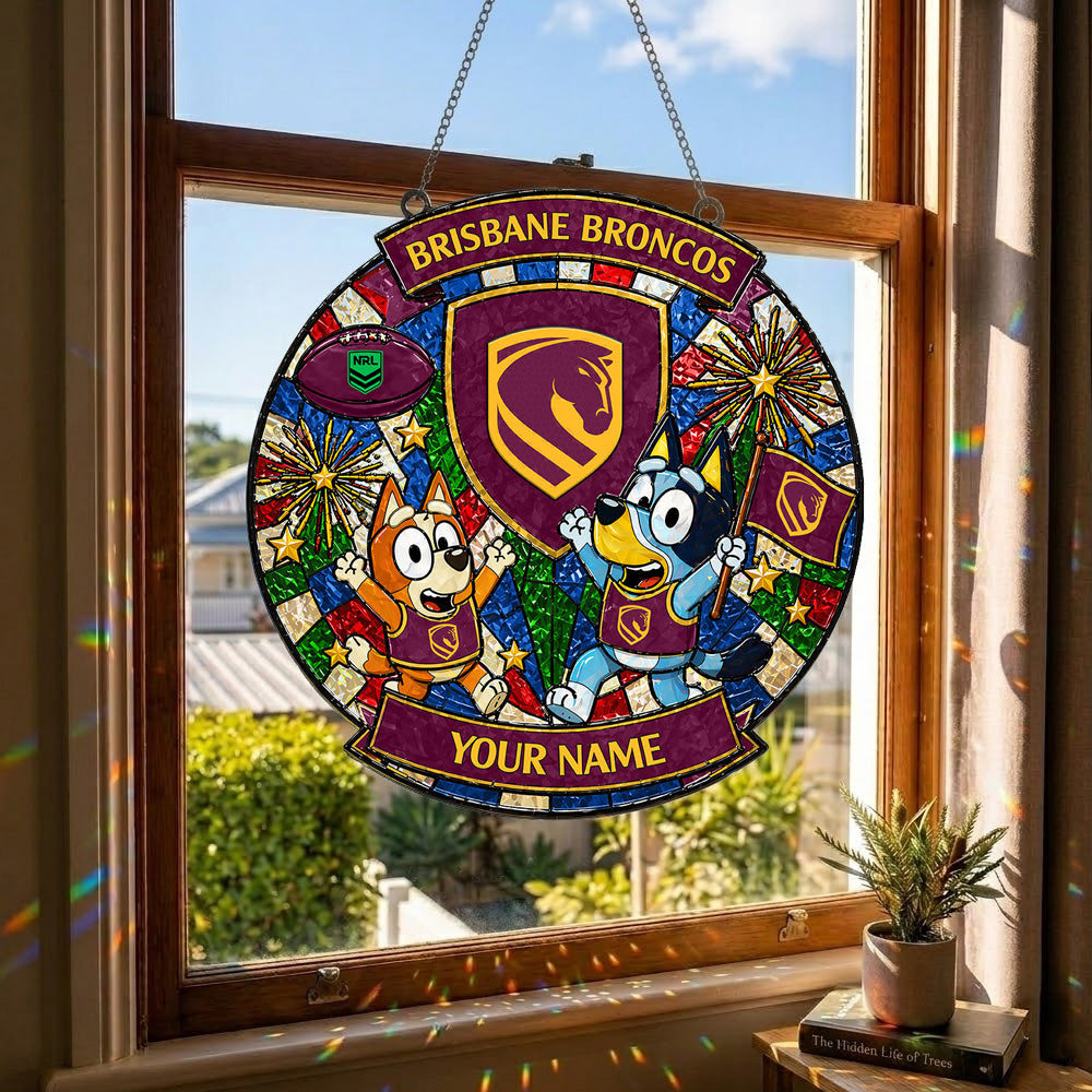 PREMIUM NRL X BB Bluey Suncatcher Custom Name Limited Edition NDT NTN 230426