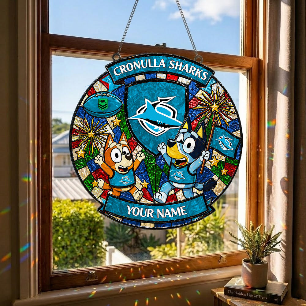 PREMIUM NRL X CS Bluey Suncatcher Custom Name Limited Edition NDT NTN 230426