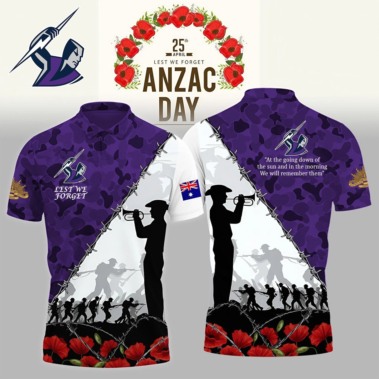 PREMIUM NRL X MS ANZAC DAY POLO SHIRT LIMITED EDITION NDT NHM 130326