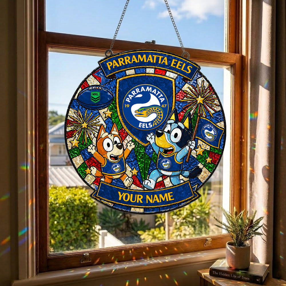 PREMIUM NRL X PE Bluey Suncatcher Custom Name Limited Edition NDT NTN 230426