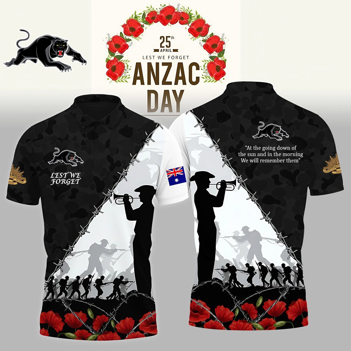 PREMIUM NRL X PP ANZAC DAY POLO SHIRT LIMITED EDITION NDT NHM 130326