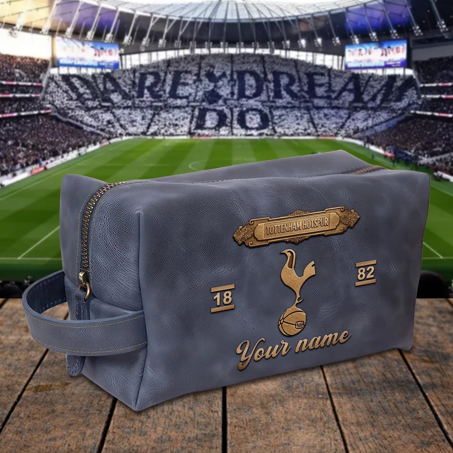 PREMIUM πππ X TOT 3D EMBOSSED LEATHER TOILETRY BAG Limited Edition NDT NHM 020326