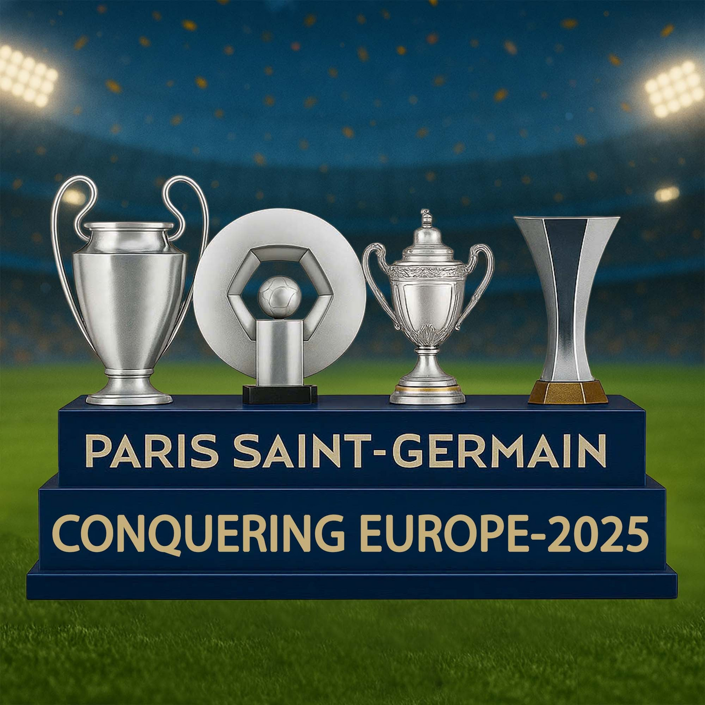 PSG 2526 Champions League Champions Acrylic Plaque V4 0106 DatND DVT