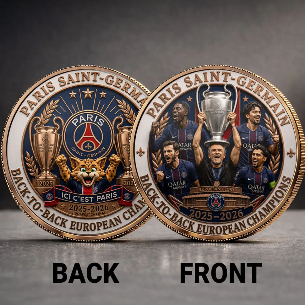 PSG UEFA Champions of Europe 2526 Commemorative Coin Cap V1 0106 DatND DVT