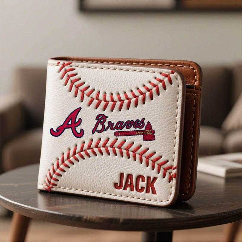 Personalized AB x MLB Leather Wallet DDT TTTZ