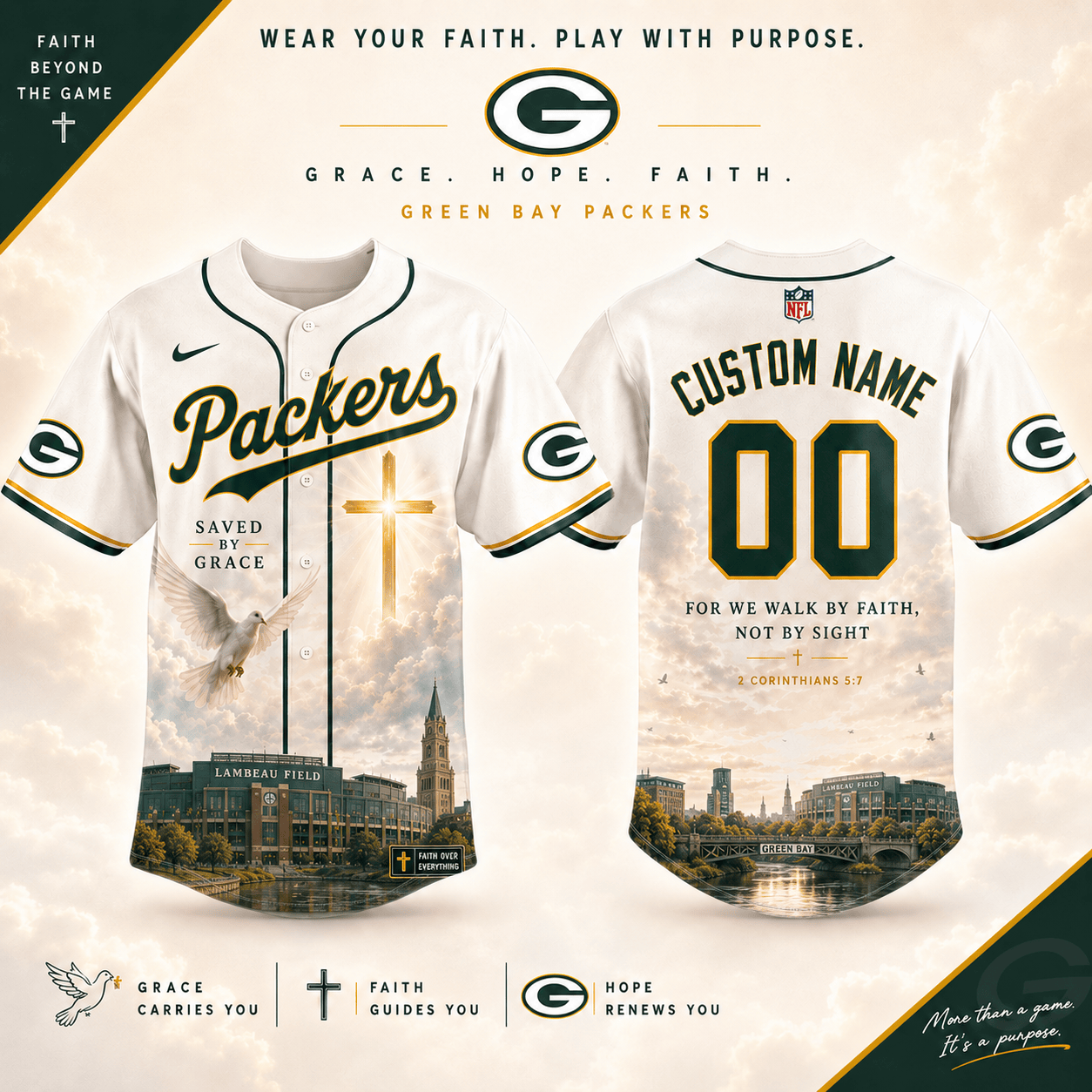 Personalized GBP x NFL Luxury Baseball Jersey 160626