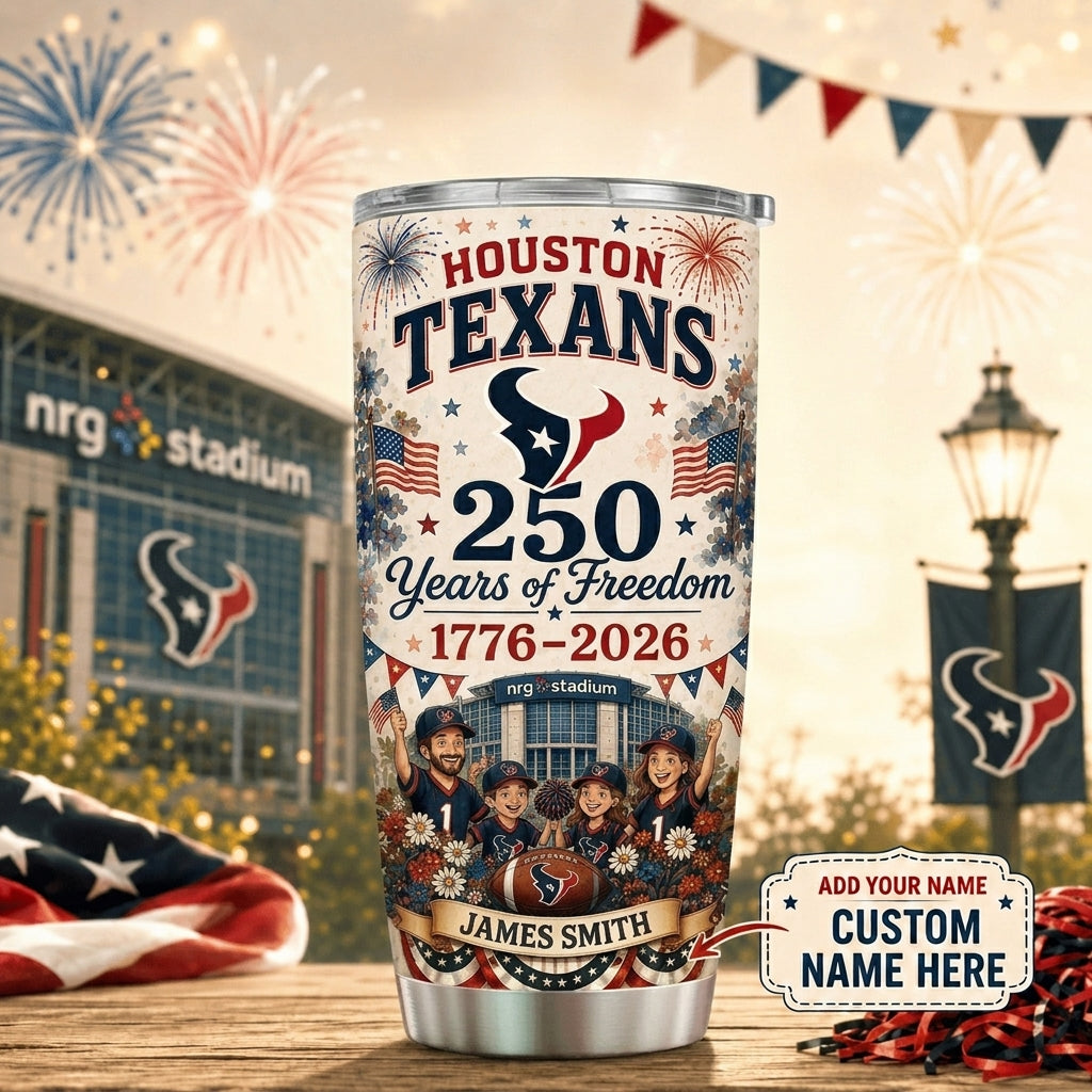 Personalized HT Premium NFL 250 Years Of Freedom Classic Tumbler 150626