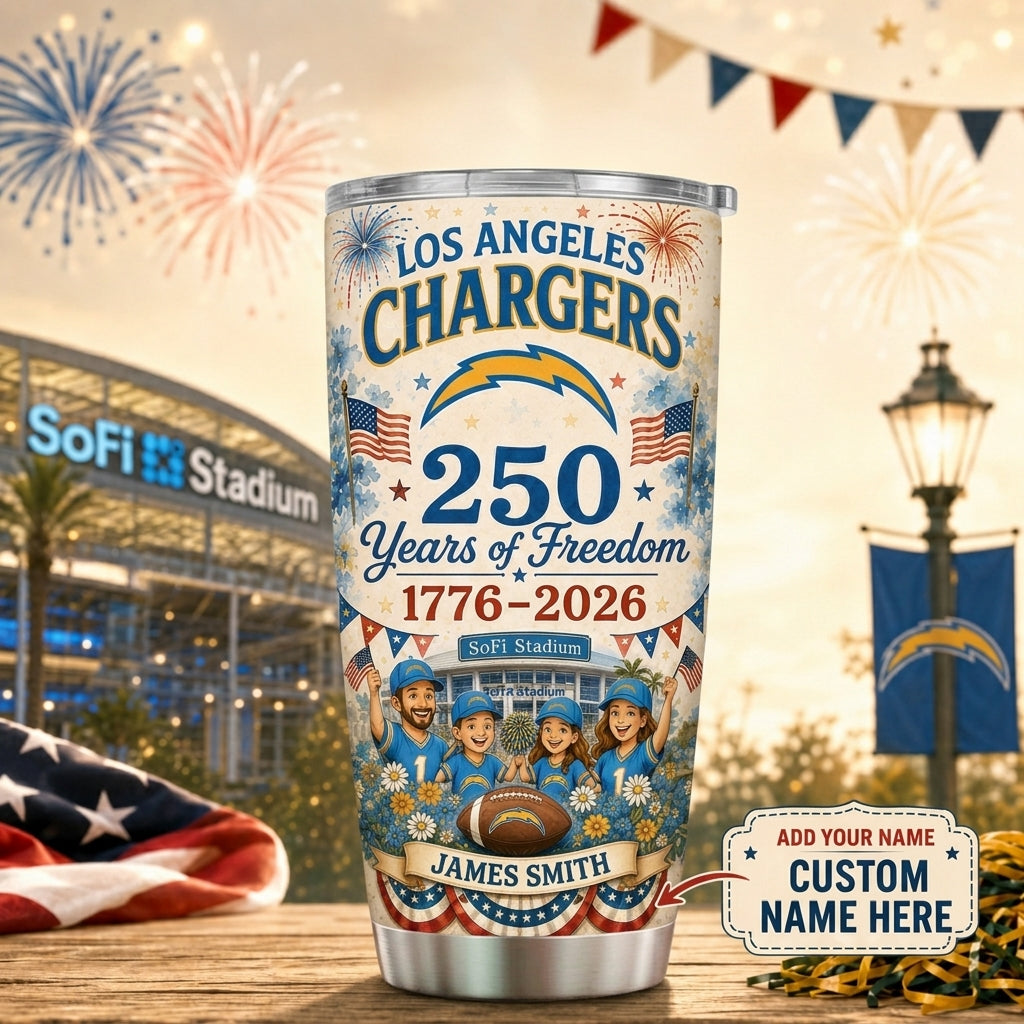 Personalized LAC Premium NFL 250 Years Of Freedom Classic Tumbler 150626